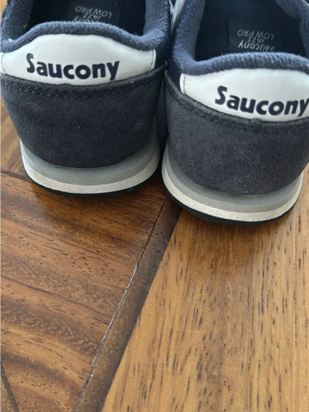 2 pair: Kids Navy Saucony Velcro Sneakers (Sz 7 and 6.5)